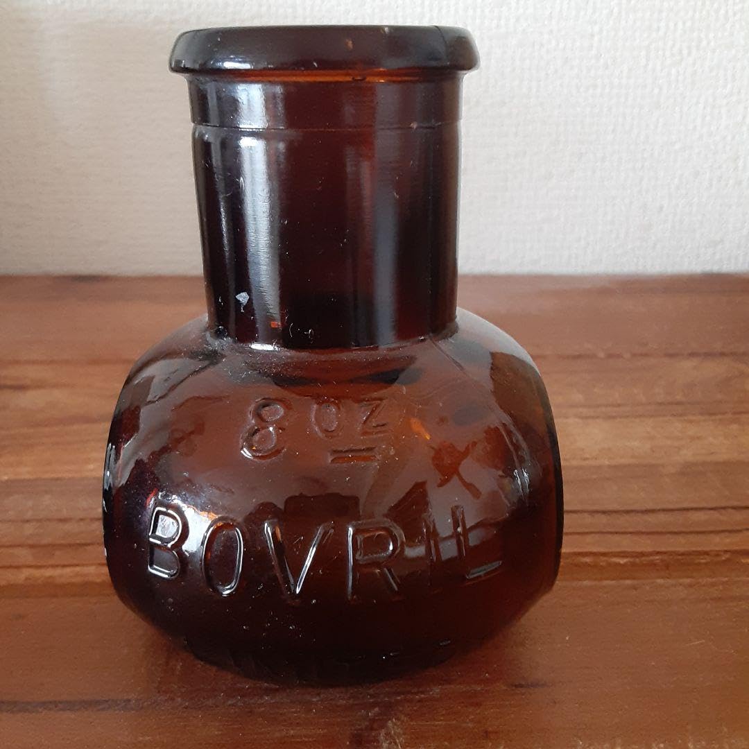 Amazon.co.jp: イギリスアンティーク BOVRIL ボブリル ガラスボトル
